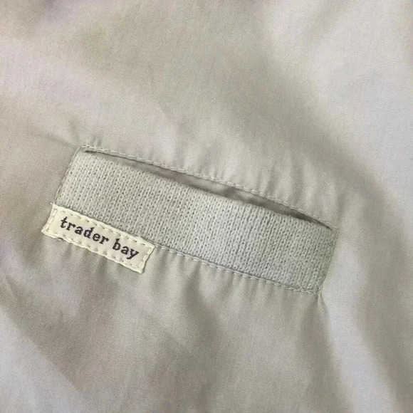 Vintage 1990s Trader Bay Mens Size XL Tall Bomber Jacket Blue Gray Pockets - Picture 3 of 10